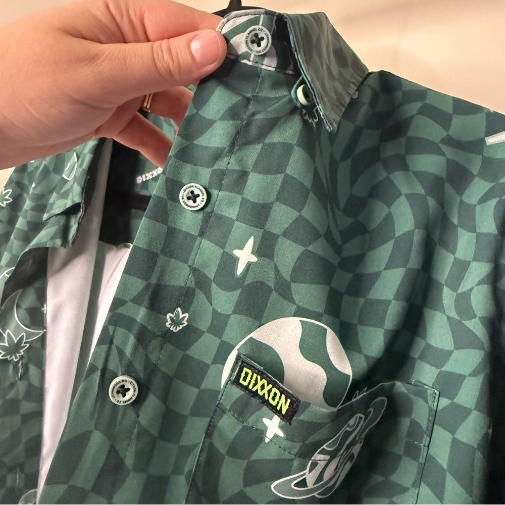 New Women’s Button Down Party Shirt Celestial Cosmos Design | Hippie apparel 420 - Picture 4 of 7